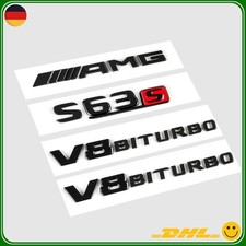 S63S V8BITURBO Schwarz Emblem Set für Mercedes Benz AMG S63S V8BITURBO Schwarz Emblem Set für Mercedes Benz AMG