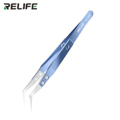 RELIFE RT-15E Präzision Titanlegierung Keramik gebogener Kopf/Spitze Pinzette