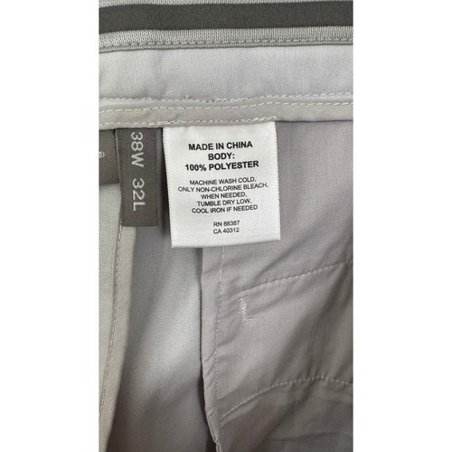 Ashworth Mens 38x32 Light Gray Golf Pants Lightweight Performance Trousers - Picture 8 of 10