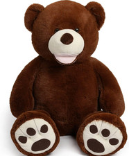 51 Inch Giant Teddy Bear Plush Stuffed Toy Brown Gift for Kids spouse