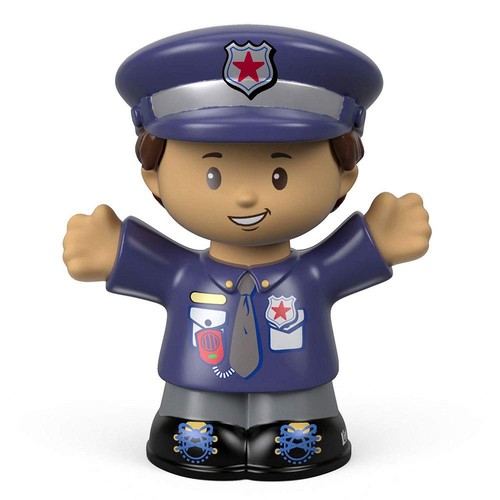 Fisher-Price Little People Police Officer Landon Figure with Blue Uniform - Picture 1 of 5