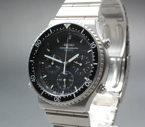 OH Rare [N MINT] Vintage SEIKO Speed Chronograph 7A28-7040 Qz Men's Watch JAPAN