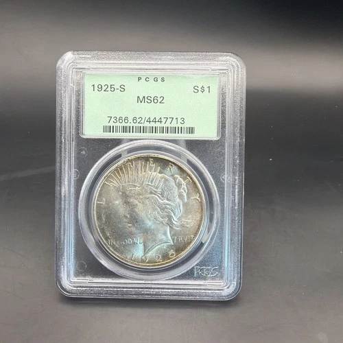 1925 S $1 Peace Silver Dollar - PCGS MS62 - Better Date - Free Shipping