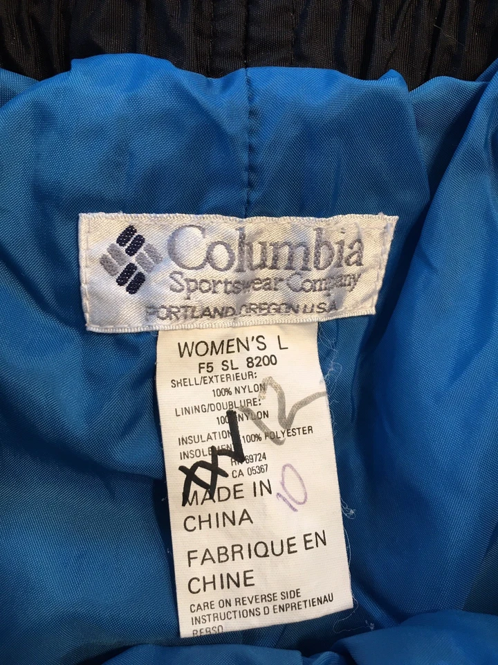 Columbia Sportswear Pantalones de esquí para nieve para mujer L Azul Nylon Elastizado Cintura Logo Foto 3 de 4