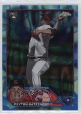 2023 Chrome Update Aqua & Blue Lava Lamp Refractor /175 Peyton Battenfield 13sa