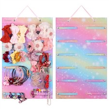 Wall Hanging Hair Bow Organizer Display for Kids Room Deco Girls Headband Holder