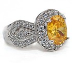 4CT Heat Treated Yellow Topaz 925 Sterling Silver Ring Jewelry Sz 6 NF1-7 — photo 2