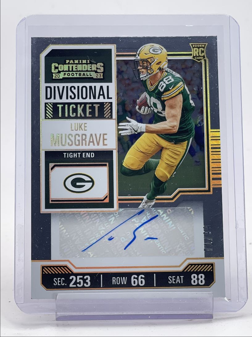 LUKE MUSGRAVE 2023 CONTENDERS DIVISIONAL TICKET ROOKIE RC AUTO /99 Q3976