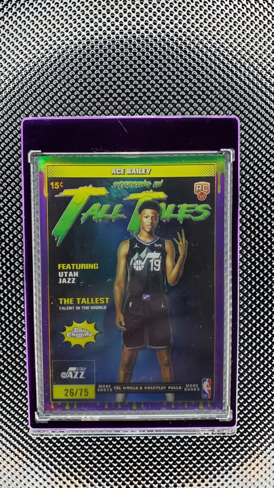 2025-26 Topps Chrome Ace Bailey Tall Tales Purple /75