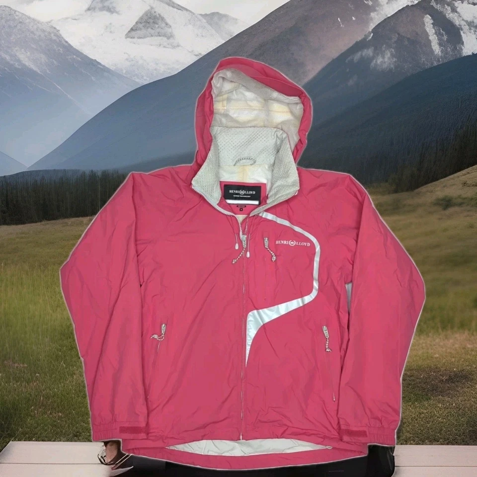 Chaqueta de Vela Henri Lloyd Con Capucha Impermeable Lluvia Marina Exterior WMN Pequeña Foto 2 de 4