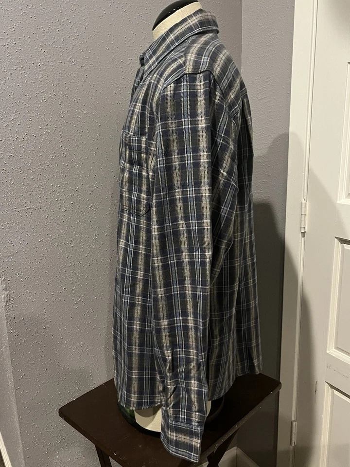 Vtg 1990's Aigle Men's Shirt Flannel Checked Plaid Outdoor Hunting Farm Size XL - Image 4 of 4