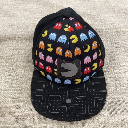 Bandai Namco Pac-Man Black Adjustable Snapback Baseball Cap Hat