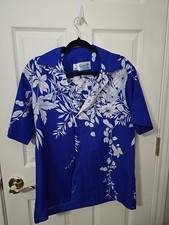 Vtg 70s Sand Pebble of Hawaii Hawaiian Button Down Short Sleeve Shirt Sz M 