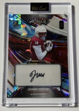2023 Wild Card American Metallix Johnny Wilson Rookie RC Auto 1/2. rookie card picture