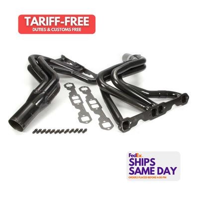 Schoenfeld 108, Pair of SBC Street Stock Headers 1-3/4 Steel Black Performance