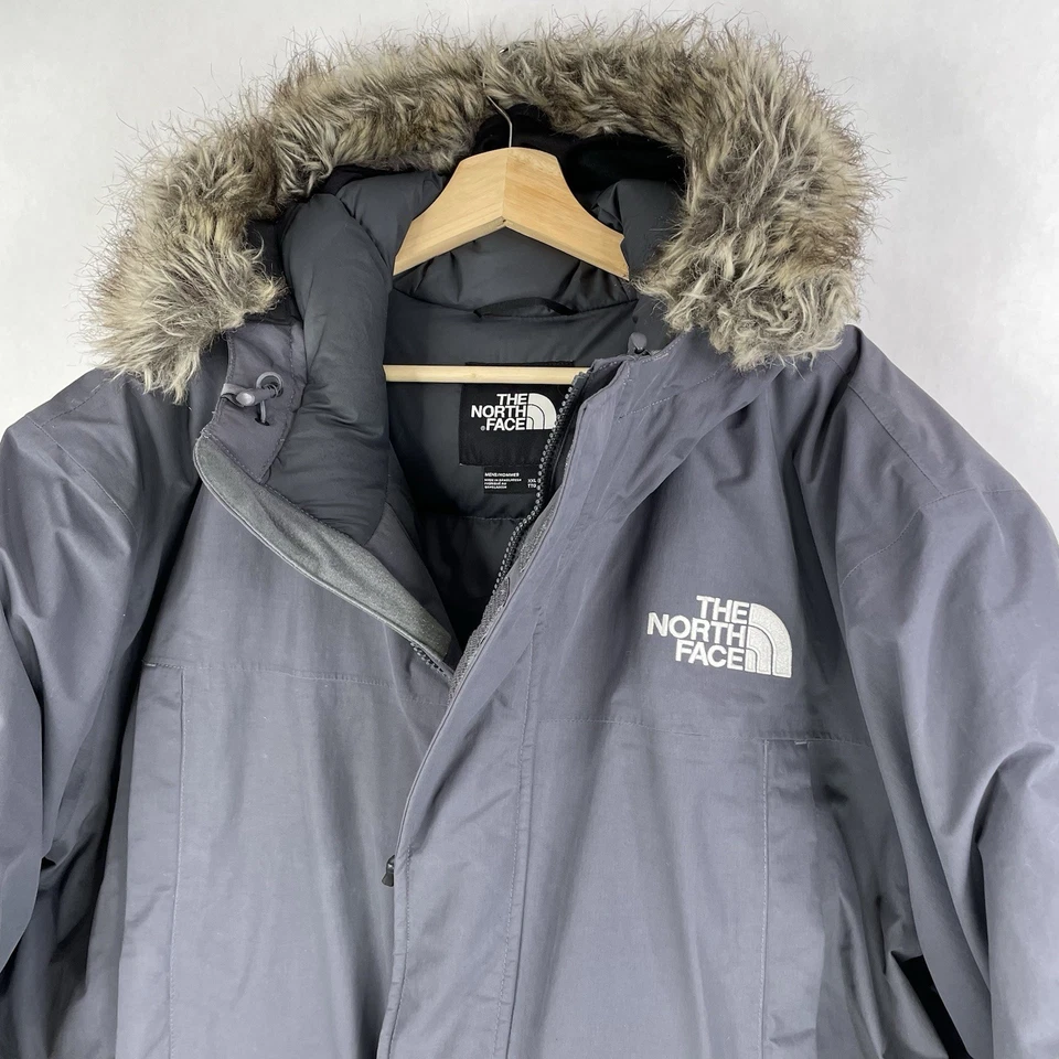 North Face McMurdo Station Puffer Parka Gray Down Expedition Coat Mens XXL - Image 2 of 4