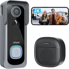 ieGeek 2K Doorbell Camera Wireless - Video Doorbell with Chime Ringer