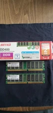 Buffalo  PC3200 (DDR-400) 1GB × 2 DIMM 400 MHz PC-3200 DDR SDRAM Memory...