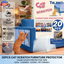 20PCS Cat Scratch Furniture Protector, Couch Protectors Tape from Cats Claws Scr