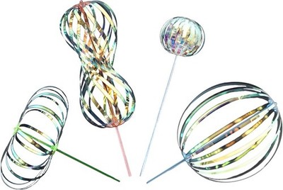 Spin & Twirl Rainbow Twirler Bubble Wands - 4 Pack Party Magic for Kids