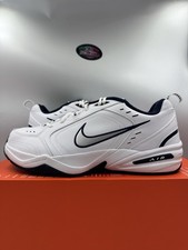 Nike Air Monarch IV 4E White Metallic Silver 416355-102 Size 9