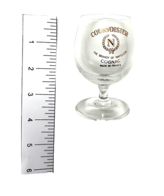   Vintage Courvoisier Le Cognac De Napoleon Glasses   Lot of 4   Made in France