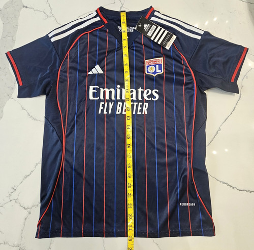 adidas Olympique Lyonnais Soccer Jersey Emirates Fly Better Blue Red White
