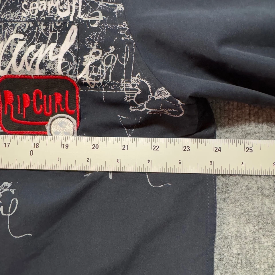 Rip Curl Graphic Button Down Shirt Men's Medium - Surf Skate Casual Y2K Boxy - Image 4 of 4