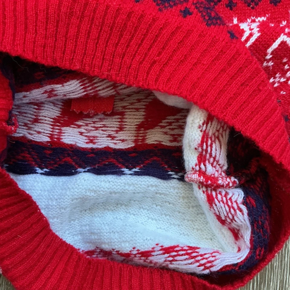Suéter Vintage Niños Navidad Reno Fair Isle Cremallera Ver Medidas Foto 2 de 4