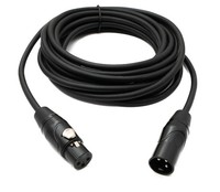 SYSTEM-S Audio Kabel 5 M Xlr 3 Pin Stecker Zu Buchse In Schwarz