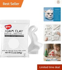 500g White Air Dry Foam Modeling Clay - Non-Toxic, Perfect for Crafts  Cosplay
