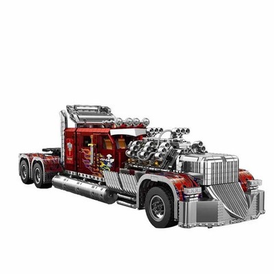 MOC Cyberpunk Mad Max Style Heavy Semi-Truck Building Blocks Toy (3485 pcs.)
