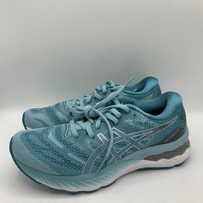 Asics Gel Nimbus 23 Shoes Womens Size 7 Smoke Blue Running Athletic Sneakers
