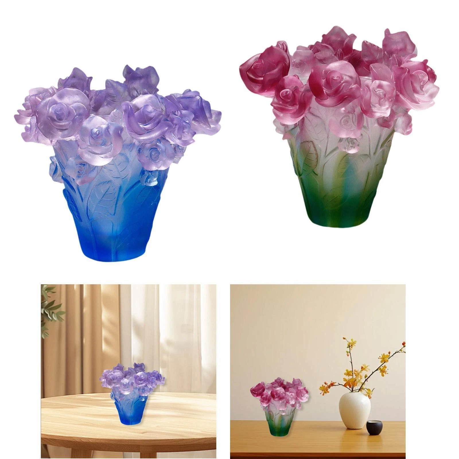 Glass Flower Vase Decorative Vase Simple Art Vase Floral Container Incense