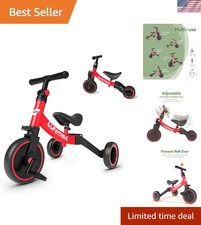 Sturdy 5-in-1 Toddler Tricycle - Safe Easy for Boys and Girls 12m-4yrs