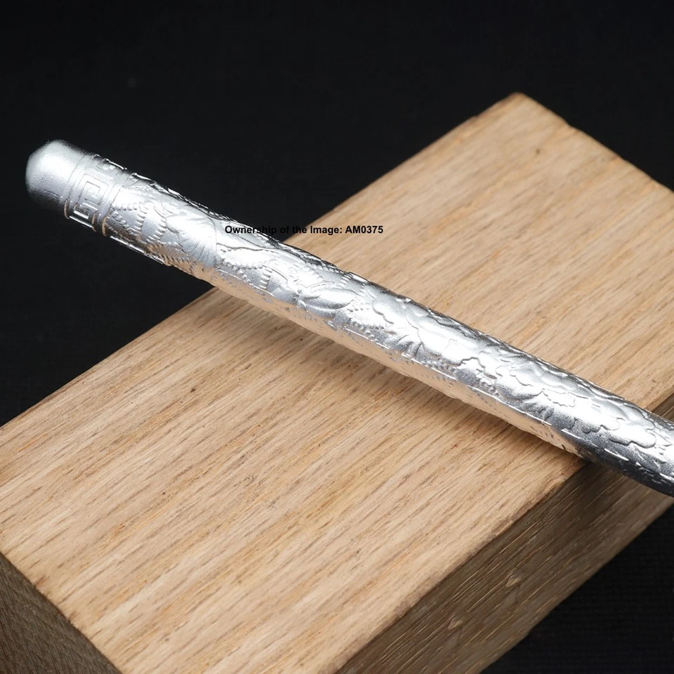 Pure 999 Fine Silver Soup Spoon Flatware Peony Handle Dinner Spoon 6.53inch L - Image 4 of 4