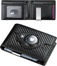furid Airtag Wallet Men Slim: RFID Card Wallet with Airtag Holder - Apple Air Ta