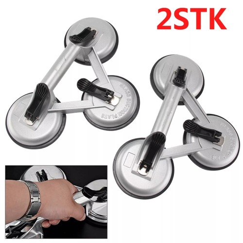 2x Saugheber 150kg Aluminium Vakuum Glassauger Saugnäpfe Saugnäpfe Scheibenheber - Bild 1 von 15