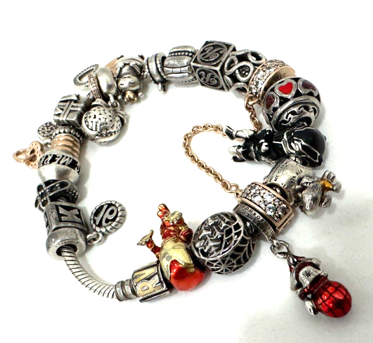 ✨PANDORA bracelet✨パンドラブレスレット　MARVEL　マーベル Pandora Moments Marvel Spider-Man Mask Clasp Bangle 592324C01-19