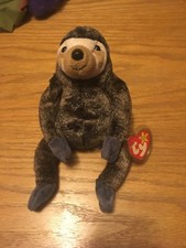 RARE TY Beanie Baby SLOWPOKE with SINGLE FLAP TUSH TAG & ERRORS