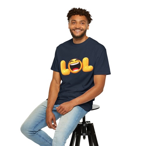 LOL Emoji Unisex T-shirt, Funny Graphic Tee Casual Comfortable Shirt Joke Lovers - Picture 85 of 110