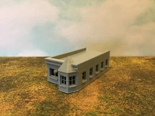 20th Century Single Floor BROWNSTONE Building - Z Scale 1:220 - 3D Model USA