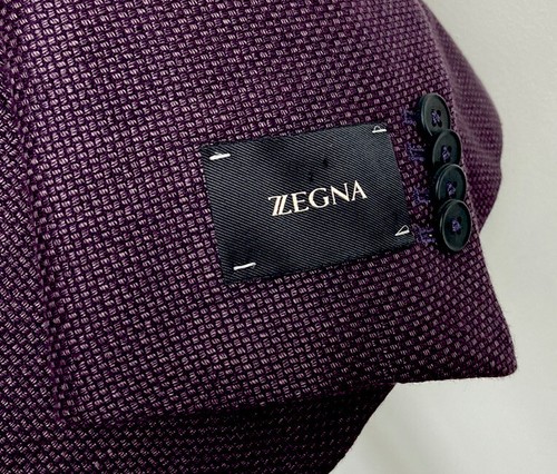 Ermenegildo Z ZEGNA ZZEGNA Plum Linen & Wool Blend Blazer Jacket RRP: £795.00 - Picture 7 of 12