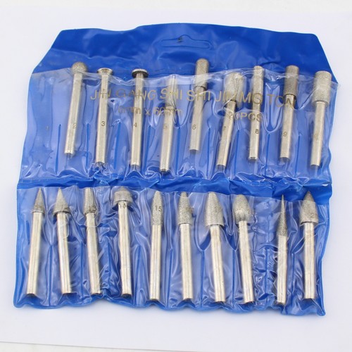 Brocas de pulido de diamante de 6 mm de grano 120 20 piezas para piedra, vidrio, cerámica, talla, pulido - Imagen 2 de 13