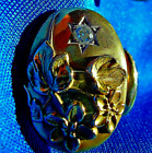 Earth mined Diamond Antique Cushion Deco Cuff links Solid 10k Gold Art Nouveau