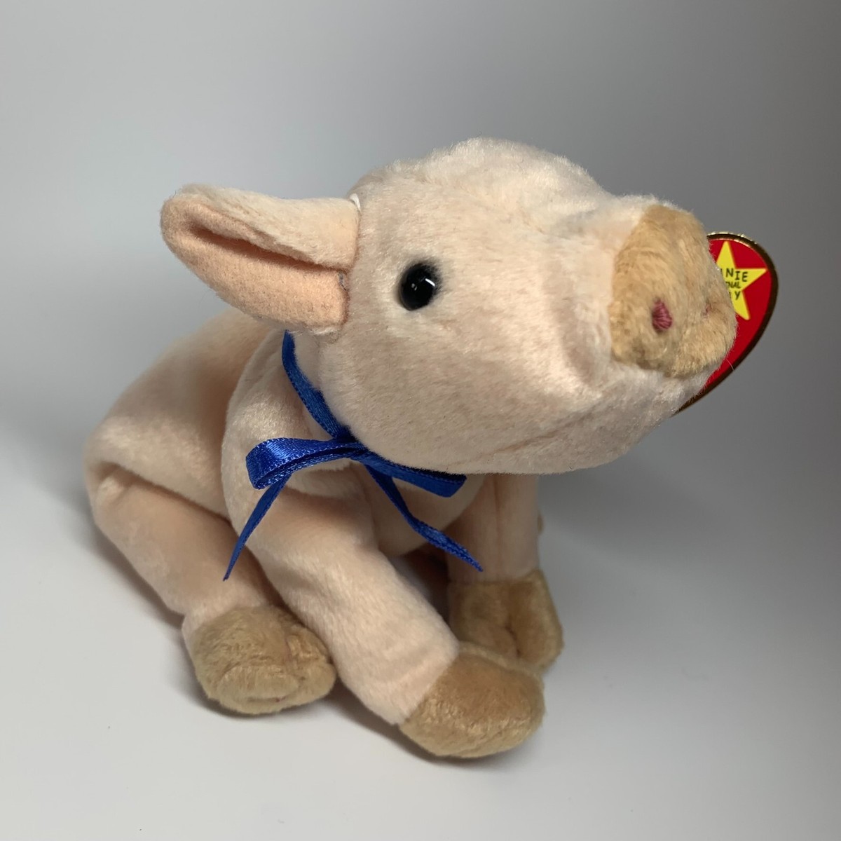 Ty Beanie Baby, Knuckles The Pig, 1999, New, 5th Gen Tag