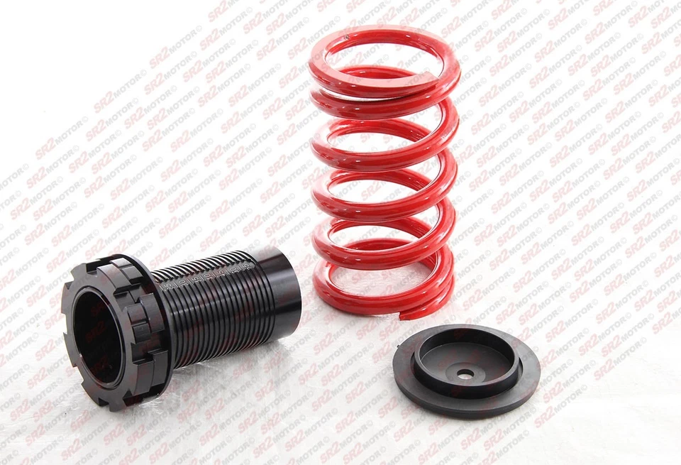 For 88-00 Civic EG EK DC Black Scaled Red Spring Adjustable Coilover Hi-Low Kit - Image 3 of 3