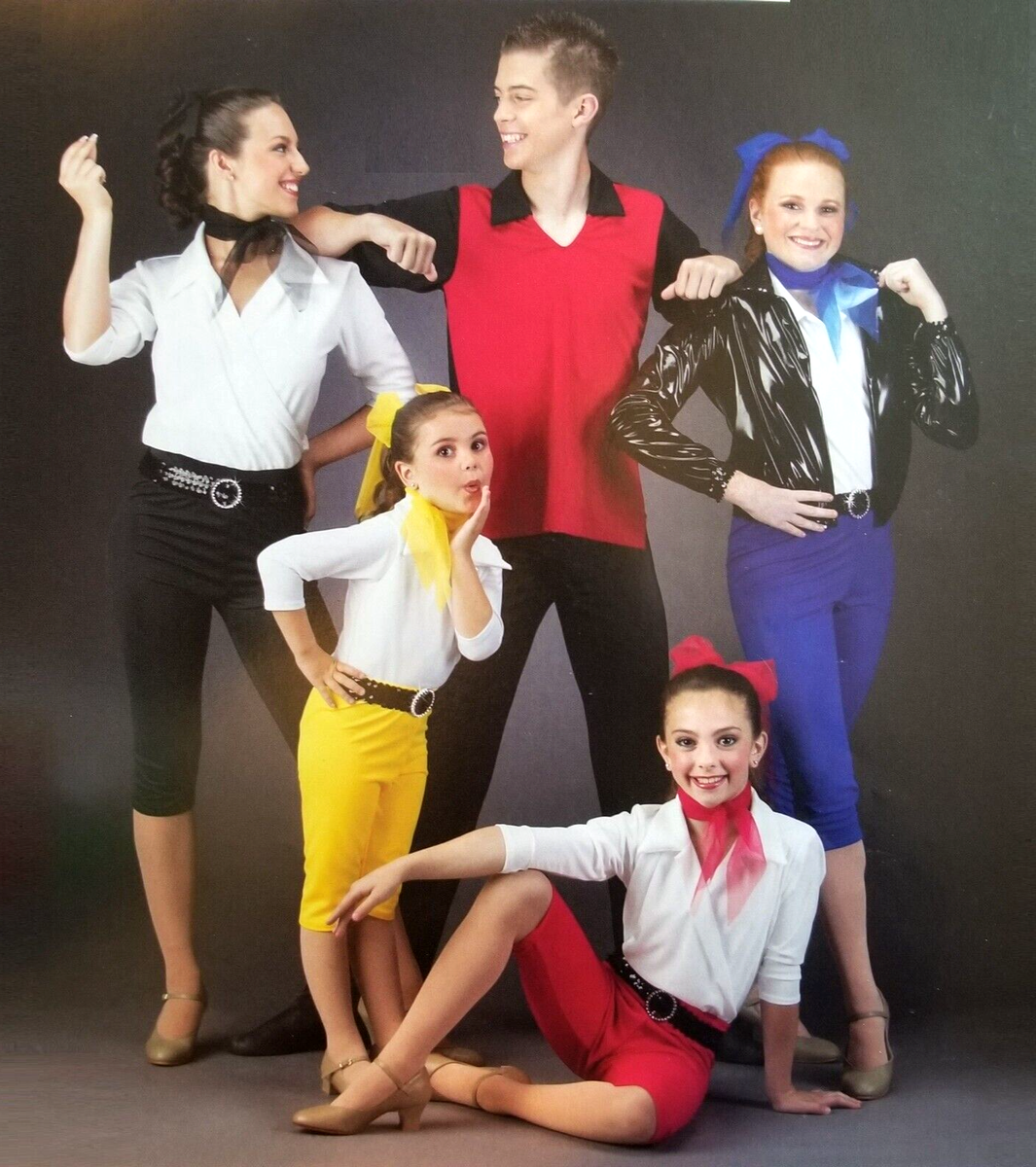 Adult Large YELLOW PANT Version Dance Costume AT THE HOP 50 display picture 1