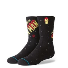 STANCE INVINCIBLE IRON MAN BLACK MARVEL MEN'S SOCKS SIZE LARGE