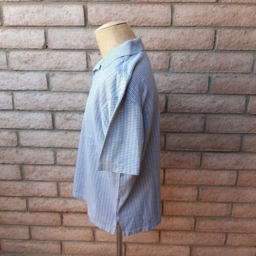 Ashworth Golf Shirt Mens Medium Polo Mercerized Cotton Gray Blue Short Sleeve - Picture 2 of 11